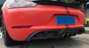 Cayman/ Boxster718 Carbon Fiber Rear Diffuser (J Style)