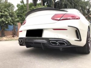 C Class W205 Carbon Fiber Rear Bumper Vents (PSM Style) - COUPE ONLY