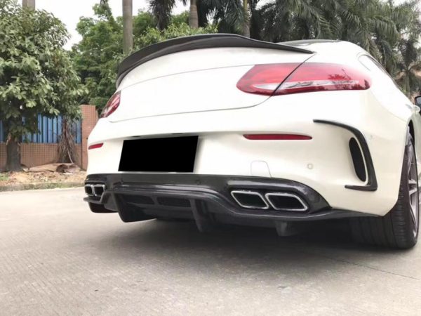 C Class W205 Carbon Fiber Rear Diffuser (PSM Style) – COUPE ONLY