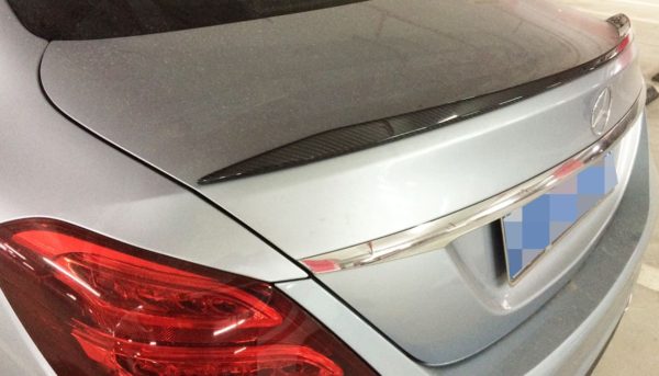 W205 C Class Carbon Fiber Rear Spoiler (OEM Style) - SEDAN ONLY