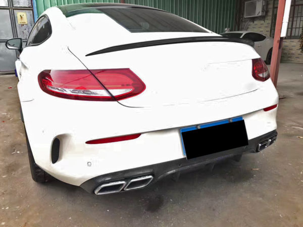 C Class W205 Carbon Fiber Rear Spoiler (OEM Style) - COUPE ONLY