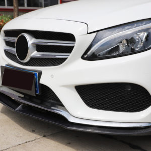 W205 C Class Carbon Fiber Front Lip Spoiler (J2 Style)