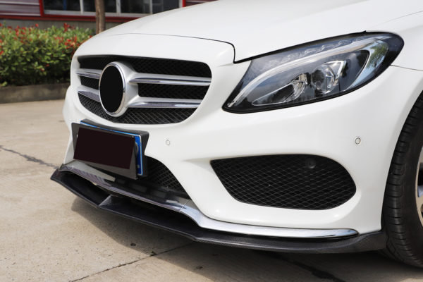 W205 C Class Carbon Fiber Front Lip Spoiler (J2 Style)